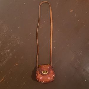 Leather Flower 🌼 purse with Mexico embroidered